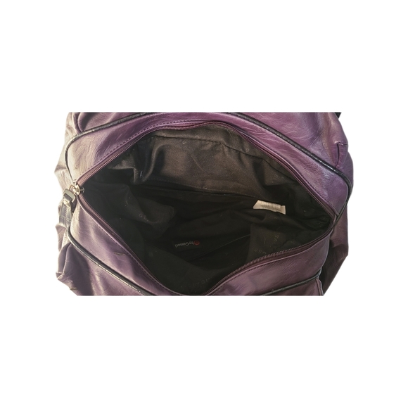 Gussaci Women's Studded Hand or Shoulder Bag Purple/Black GUC - Picture 8 of 9